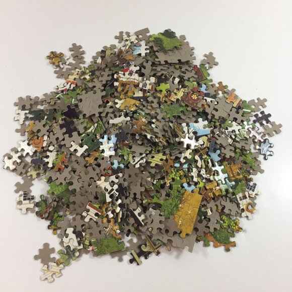 Charles Wysocki's Americana MB 1000 Piece Puzzle 4679-26 Market Antiques Quilts - Picture 3 of 7